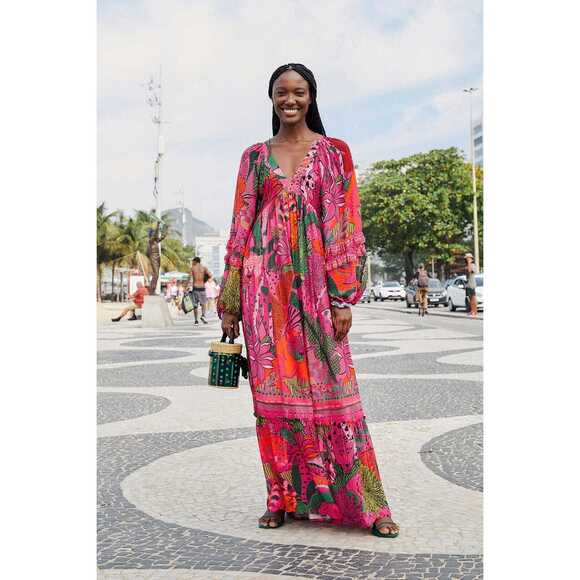 Pink Cool Leopards Maxi Dress - Picture 1 of 6